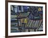 The Starry Night, June 1889 (Detail)-Vincent van Gogh-Framed Giclee Print