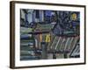 The Starry Night, June 1889 (Detail)-Vincent van Gogh-Framed Giclee Print