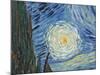 The Starry Night, June 1889 (Detail)-Vincent van Gogh-Mounted Giclee Print