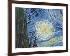 The Starry Night, June 1889 (Detail)-Vincent van Gogh-Framed Premium Giclee Print