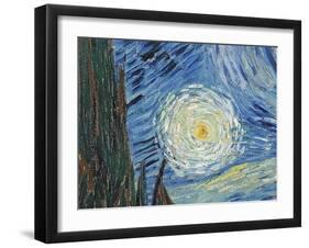 The Starry Night, June 1889 (Detail)-Vincent van Gogh-Framed Giclee Print