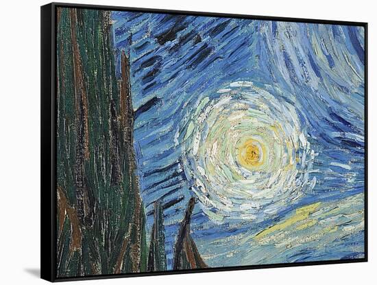 The Starry Night, June 1889 (Detail)-Vincent van Gogh-Framed Stretched Canvas