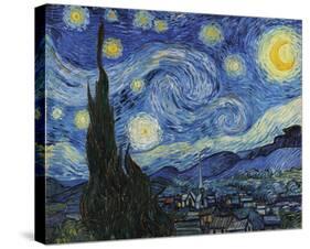 The Starry Night, June 1889-Vincent Van Gogh-Stretched Canvas