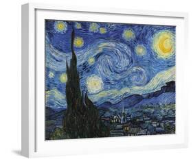 The Starry Night, June 1889-Vincent Van Gogh-Framed Giclee Print