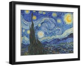 The Starry Night, June 1889-Vincent van Gogh-Framed Premium Giclee Print