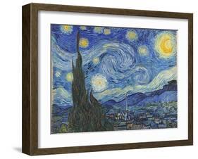 The Starry Night, June 1889-Vincent van Gogh-Framed Giclee Print