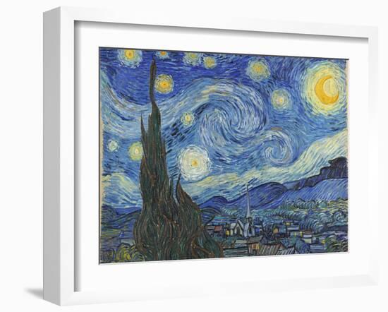 The Starry Night, June 1889-Vincent van Gogh-Framed Giclee Print