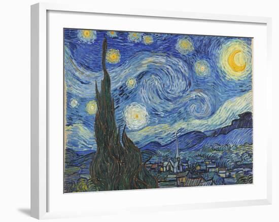 The Starry Night, June 1889-Vincent van Gogh-Framed Giclee Print