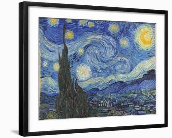 The Starry Night, June 1889-Vincent van Gogh-Framed Giclee Print