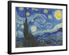 The Starry Night, June 1889-Vincent van Gogh-Framed Giclee Print