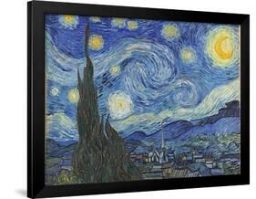 The Starry Night, June 1889-Vincent van Gogh-Framed Giclee Print