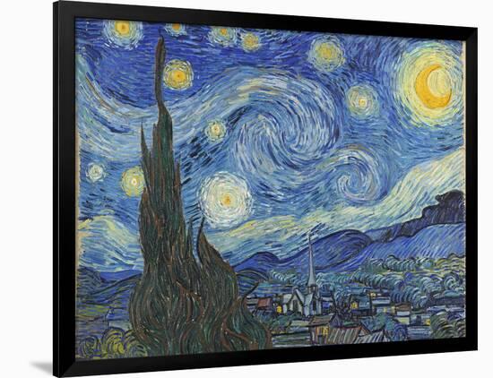 The Starry Night, June 1889-Vincent van Gogh-Framed Giclee Print