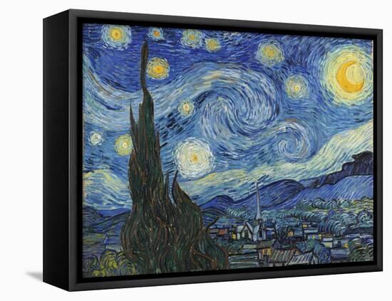 The Starry Night, June 1889-Vincent van Gogh-Framed Stretched Canvas