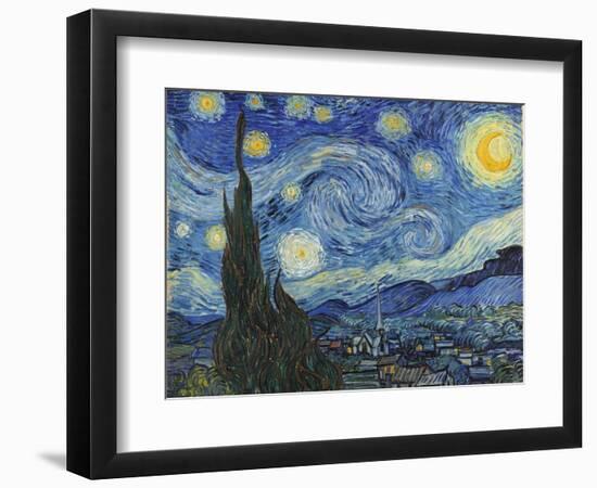 The Starry Night, June 1889-Vincent van Gogh-Framed Premium Giclee Print