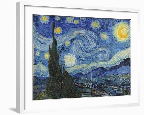 The Starry Night, June 1889-Vincent van Gogh-Framed Giclee Print