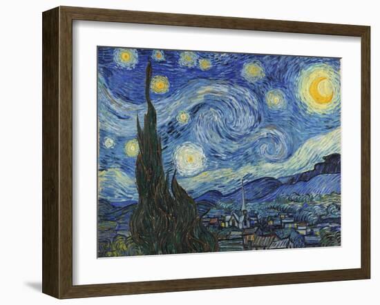 The Starry Night, June 1889-Vincent van Gogh-Framed Giclee Print