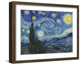 The Starry Night, June 1889-Vincent van Gogh-Framed Giclee Print