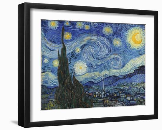 The Starry Night, June 1889-Vincent van Gogh-Framed Giclee Print