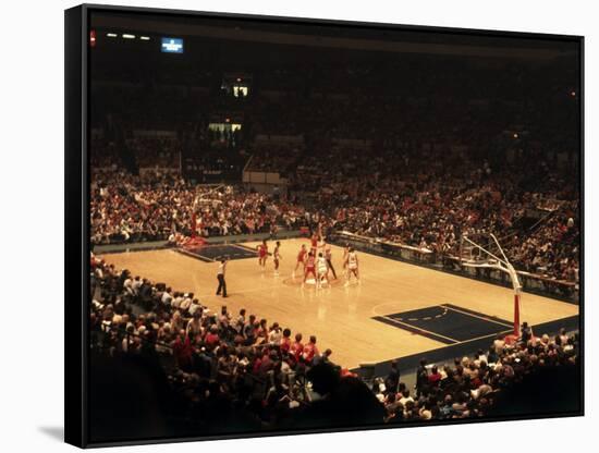 The Start of a Basketball Game-null-Framed Stretched Canvas