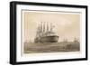 The Start of Laying the Telegraph Cable Across the Atlantic-Robert Dudley-Framed Art Print