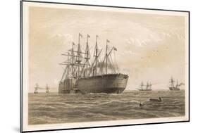 The Start of Laying the Telegraph Cable Across the Atlantic-Robert Dudley-Mounted Art Print