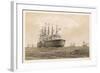 The Start of Laying the Telegraph Cable Across the Atlantic-Robert Dudley-Framed Art Print