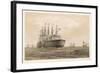 The Start of Laying the Telegraph Cable Across the Atlantic-Robert Dudley-Framed Art Print