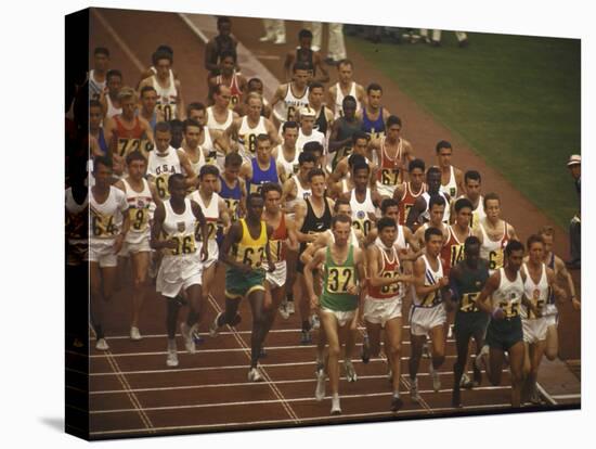 The Start of the 26 Mile Marathon at Summer Olympics-null-Stretched Canvas