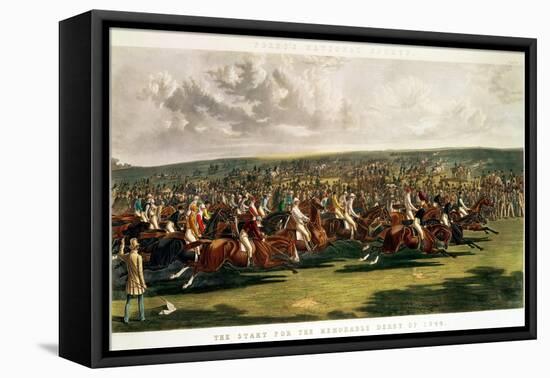 The Start of the Memorable Derby of 1844, Engraved by Charles Hunt-John Frederick Herring I-Framed Stretched Canvas