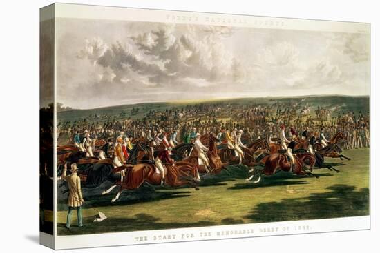 The Start of the Memorable Derby of 1844, Engraved by Charles Hunt-John Frederick Herring I-Stretched Canvas