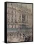 The Start of the Paris-Brest Bicycle Race in Front of the Offices of "Le Petit Journal"-Fortuné Louis Méaulle-Framed Stretched Canvas