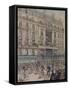 The Start of the Paris-Brest Bicycle Race in Front of the Offices of "Le Petit Journal"-Fortuné Louis Méaulle-Framed Stretched Canvas