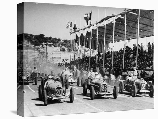 The Starting Grid for the Nice Grand Prix, 1934-null-Stretched Canvas