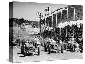 The Starting Grid for the Nice Grand Prix, 1934-null-Stretched Canvas