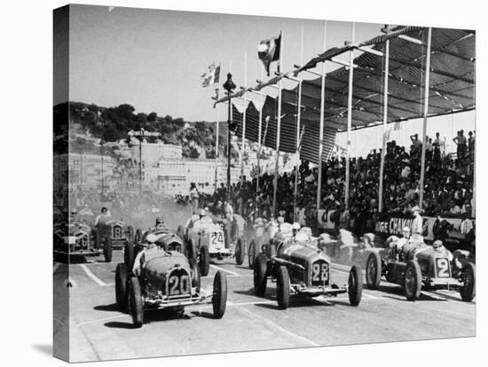 The Starting Grid for the Nice Grand Prix, 1934-null-Stretched Canvas