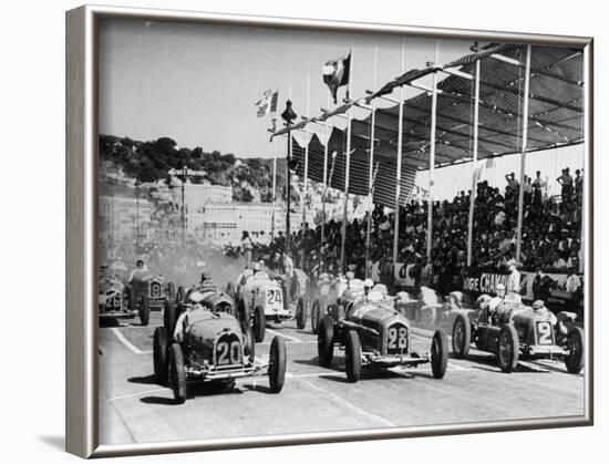 The Starting Grid for the Nice Grand Prix, 1934-null-Framed Photographic Print