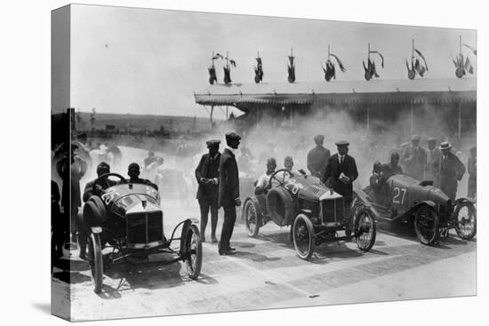 The Starting Line at the Grand Prix De L'Acf Des Cyclecars, Amiens, France, 1913-null-Stretched Canvas