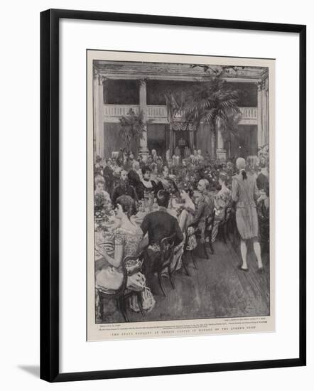 The State Banquet at Dublin Castle in Honour of the Queen's Visit-Henry Marriott Paget-Framed Giclee Print