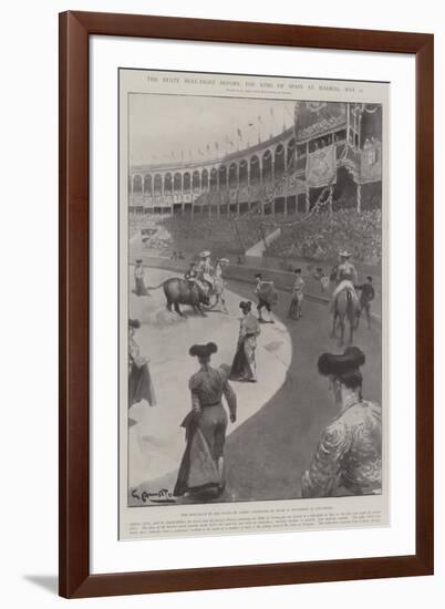 The State Bull-Fight before the King of Spain at Madrid, 21 May-G.S. Amato-Framed Giclee Print