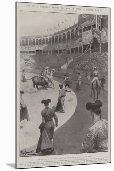 The State Bull-Fight before the King of Spain at Madrid, 21 May-G.S. Amato-Mounted Giclee Print