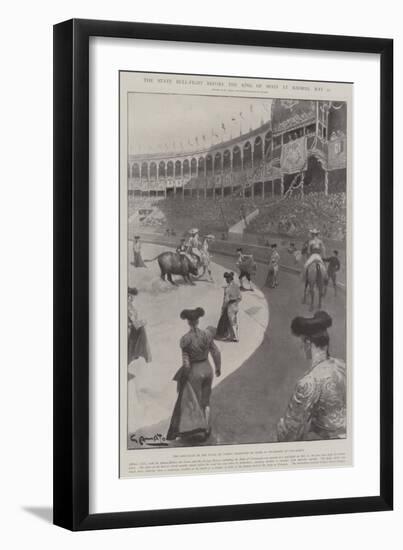 The State Bull-Fight before the King of Spain at Madrid, 21 May-G.S. Amato-Framed Giclee Print