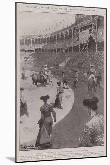 The State Bull-Fight before the King of Spain at Madrid, 21 May-G.S. Amato-Mounted Giclee Print