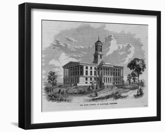 The State Capitol, at Nashville, Tennessee.-null-Framed Giclee Print