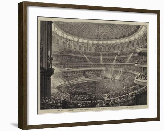 The State Concert at the Royal Albert Hall, General Effect of the Lime-Light-null-Framed Giclee Print