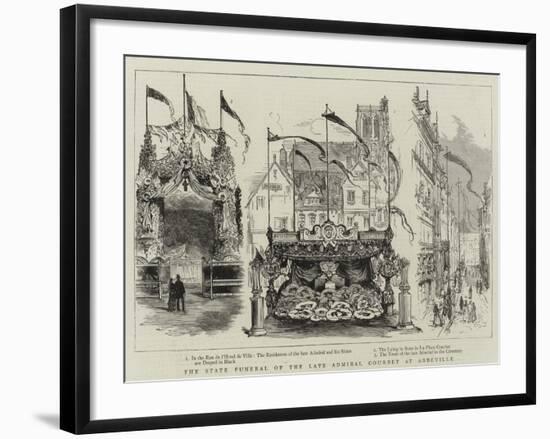 The State Funeral of the Late Admiral Courbet at Abbeville-null-Framed Giclee Print