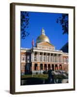 The State House, Boston, Massachusetts, New England, USA-Roy Rainford-Framed Photographic Print