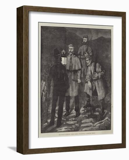 The State of Ireland, Police Patrol Challenging a Suspected Person-Aloysius O'Kelly-Framed Giclee Print