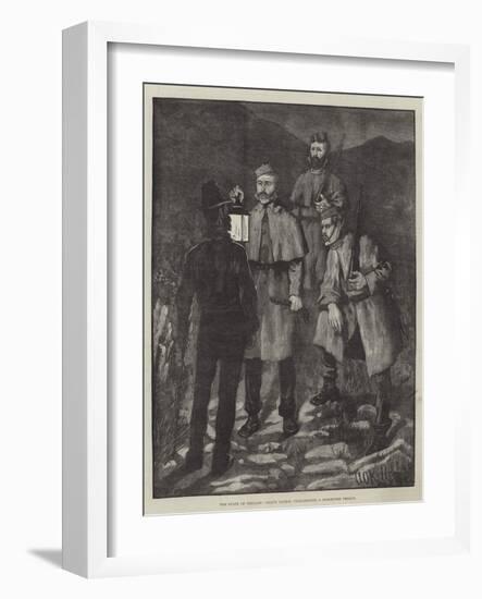 The State of Ireland, Police Patrol Challenging a Suspected Person-Aloysius O'Kelly-Framed Giclee Print