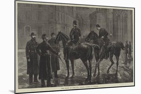 The State of Ireland, Police Patrol in Dublin-null-Mounted Giclee Print