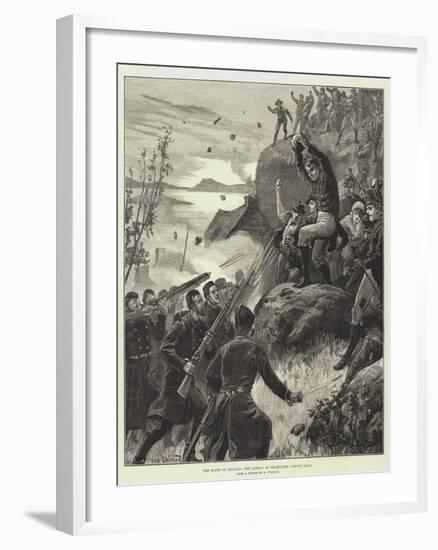 The State of Ireland, the Affray at Belmullet, County Mayo-William Heysham Overend-Framed Giclee Print